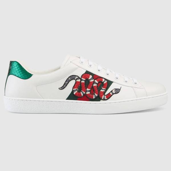 GUCCI スーパーコピー Ace ロートップスニーカー スネーク アレッサンドロ スニーカー 8030809